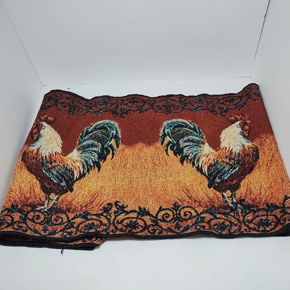 Rooster Tapestry Table Runner 13